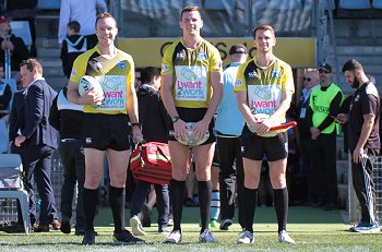 Andrew Gilchrist, Bradley Kiehne and Clayton Wills - Referee's - NSWRL Jersey Flegg Cup Rnd 21 Cronulla - Sutherland Sharks v Manly SeaEagles (Photo : steve montgomery / OurFootyTeam.com)
