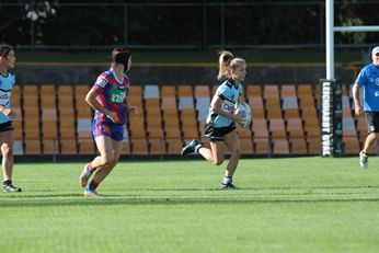 Knights v Sharks U18 Tarsha Gale Cup Girls Rugby League Action (Photo : steve montgomery / OurFootyTeam.com)