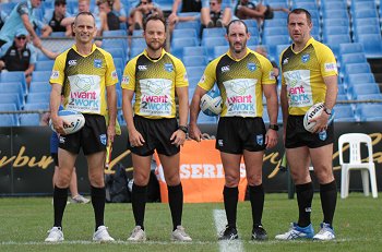 Adam Reid, Tim Robby, David Reynolds and John Woods - REFEREE'S - Canterbury-Bankstown Bulldogs v Newtown Jets NSWRL Intrust Premiership NSW Cup Rnd 7 (Photo : steve montgomery / OurFootyTeam.com)