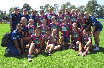 Newcastle KNIGHTS Tarsha Gale Cup Rnd 4 TeamPhoto (Photo : steve montgomery / OurFootyTeam.com)