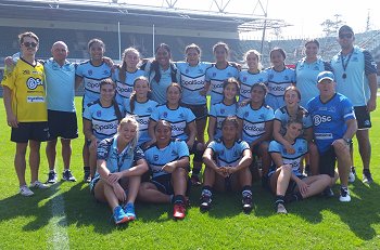Cronulla - Sutherland Sharks U18 Tarsha Gale Cup u18 Girls Rugby League Rnd 9 v Steelers TeamPhoto (Photo : steve montgomery / OurFootyTeam.com)