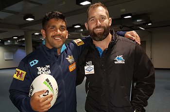 Former Sharks players Tyrone Peachy and Ben Ross - Newcastle KNIGHTS v Cronulla Sharks Jersey Flegg Cup Rnd 24 Match Action (Photo's : Steve Montgomery / OurFootyTeam.com)