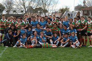 South Sydney & Cronulla Sharks Under 15 Development teams ( Photo : ourfooty media )