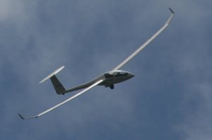 Glider flying around Kirkham Field