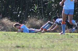 Jono Speers dives in to score - Cronulla Caringbah Vs De La salle Rnd 12 (Photo's : ourfooty media)
