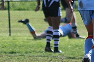 Nick Ratcliffe dives in for a real good four pointer - Cronulla Caringbah Vs De La salle U 15A's Rnd 12 (Photo's : ourfooty media)