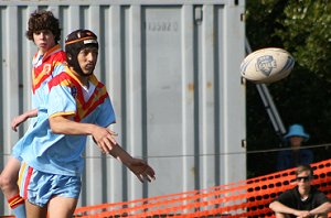 Rory Hood let the footy fly - Cronulla Caringbah Vs De La salle U 15A's Rnd 12 (Photo's : ourfooty media)