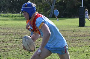 Rat Ratcliffe attacks down the flank - Cronulla Caringbah Vs De La salle U 15A's Rnd 12 (Photo's : ourfooty media)