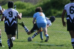 Hearno scores a good try on the wing - Cronulla Caringbah Vs De La salle U 15A's Rnd 12 (Photo's : ourfooty media)