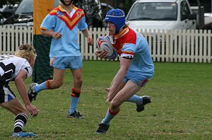 Nick Ratcliffe runs at stacey - De La Vs Cronulla U 15A's (Photo : ourfooty media)