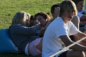The Fans - De la vs Gymea U 15a's, Rnd 8 '08 ( Photo : ourfooty media)
