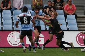 Hayden Peacock palms his panthers opponent - Sharks Vs Panthers - SG Ball Rnd 10 (Photo : ourfooty media)
