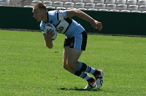 adam goode runs rthe footy - Cronulla Vs St. George SG Ball (Photo : ourfooty media) 