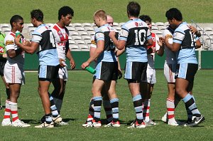 Boyz shake hands - Cronulla Vs St. George SG Ball (Photo : ourfooty media) 