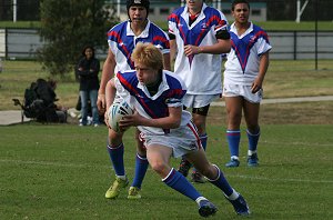 Azza on the burst - Under 15's in action Sydney Rugby League Trials ( Photo : ourfooty media)
