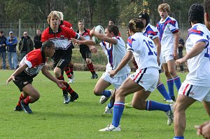 Under 15's in action Sydney Rugby League Trials ( Photo : ourfooty media) 