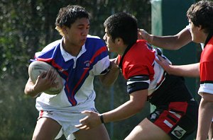 Jamie Stanley attacking - Under 15's in action Sydney Rugby League Trials ( Photo : ourfooty media) 