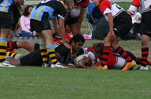 Under 15's in action Sydney Rugby League Trials ( Photo : ourfooty media) 