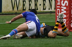 Sydney CHS Rugby League Trails - Under 18 get it on ( Photo : ourfooty media)