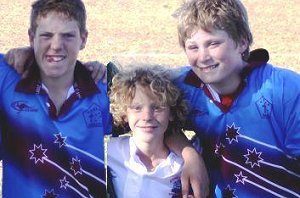 Cameron Scott , Blake Higgins and Daniel Vasquez from the Yarrawarra Tigers are in the NSW PSSA dev side