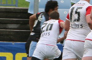 Cronulla Sharks U17's v St. Helen's Saints Academy action (Photo's : ourfootymedia)