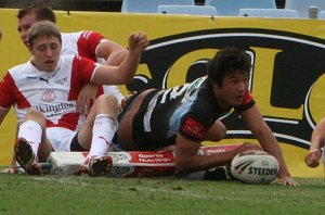 Cronulla Sharks U17's v St. Helen's Saints Academy action (Photo's : ourfootymedia)