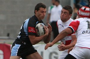Cronulla Sharks U17's v St. Helen's Saints Academy action (Photo's : ourfootymedia)