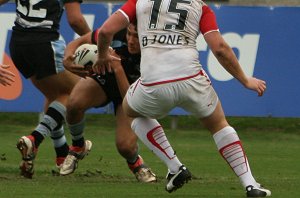 Cronulla Sharks U17's v St. Helen's Saints Academy action (Photo's : ourfootymedia)