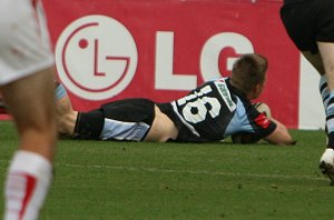 Cronulla Sharks U17's v St. Helen's Saints Academy action (Photo's : ourfootymedia)