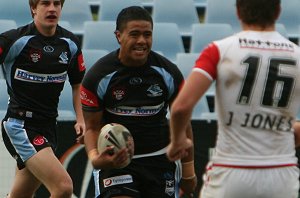 Cronulla Sharks U17's v St. Helen's Saints Academy action (Photo's : ourfootymedia)