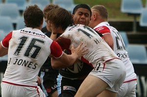 Cronulla Sharks U17's v St. Helen's Saints Academy action (Photo's : ourfootymedia)