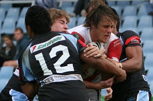 Cronulla Sharks U17's v St. Helen's Saints Academy action (Photo's : ourfootymedia)