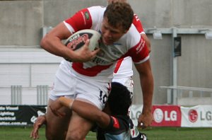 Cronulla Sharks U17's v St. Helen's Saints Academy action (Photo's : ourfootymedia)