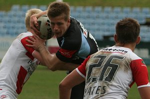 Cronulla Sharks U17's v St. Helen's Saints Academy action (Photo's : ourfootymedia)