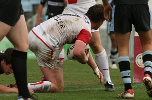 Cronulla Sharks U17's v St. Helen's Saints Academy action (Photo's : ourfootymedia)
