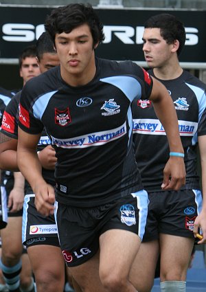 Cronulla Sharks U17's v St. Helen's Saints Academy action (Photo's : ourfootymedia)