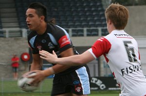 Cronulla Sharks U17's v St. Helen's Saints Academy action (Photo's : ourfootymedia)