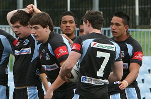 Cronulla Sharks U17's v St. Helen's Saints Academy action (Photo's : ourfootymedia)
