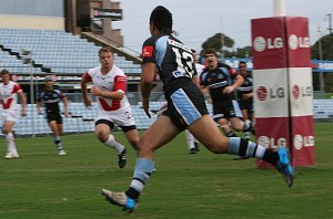 Cronulla Sharks U17's v St. Helen's Saints Academy action (Photo's : ourfootymedia)