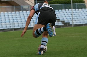Cronulla Sharks U17's v St. Helen's Saints Academy action (Photo's : ourfootymedia)