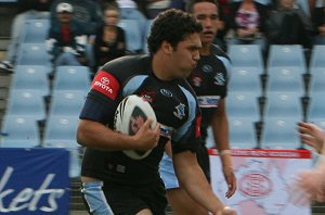 Cronulla Sharks U17's v St. Helen's Saints Academy action (Photo's : ourfootymedia)