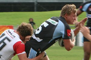 Cronulla Sharks U17's v St. Helen's Saints Academy action (Photo's : ourfootymedia)