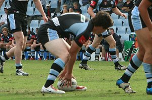 Cronulla Sharks U17's v St. Helen's Saints Academy action (Photo's : ourfootymedia)