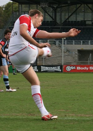 Cronulla Sharks U17's v St. Helen's Saints Academy action (Photo's : ourfootymedia)