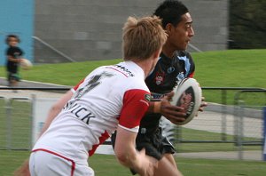 Cronulla Sharks U17's v St. Helen's Saints Academy action (Photo's : ourfootymedia)