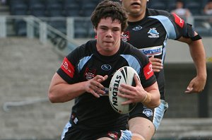 Cronulla Sharks U17's v St. Helen's Saints Academy action (Photo's : ourfootymedia)