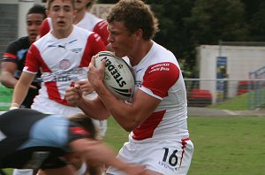 Cronulla Sharks U17's v St. Helen's Saints Academy action (Photo's : ourfootymedia)