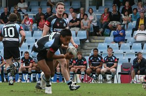 Cronulla Sharks U17's v St. Helen's Saints Academy action (Photo's : ourfootymedia)
