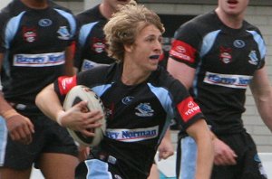 Cronulla Sharks U17's v St. Helen's Saints Academy action (Photo's : ourfootymedia)