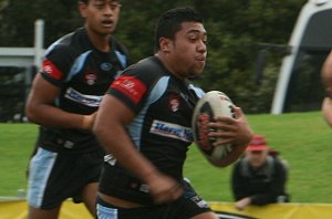 Cronulla Sharks U17's v St. Helen's Saints Academy action (Photo's : ourfootymedia)